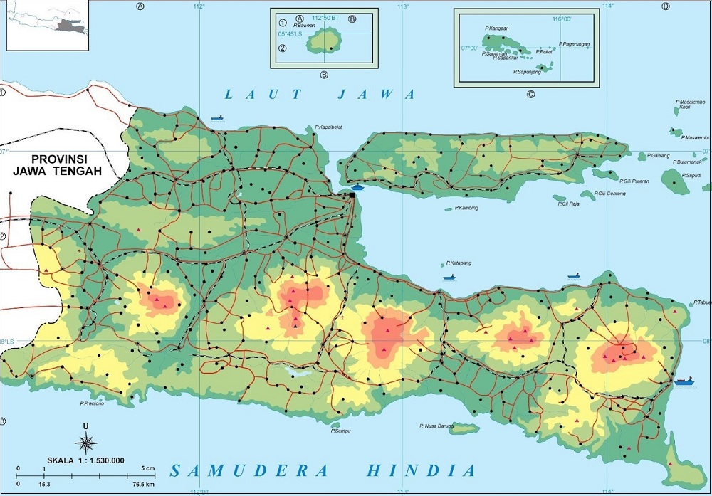 peta jawa timur Jawa timur peta provinsi kode pos pulau kabupaten beserta bagian