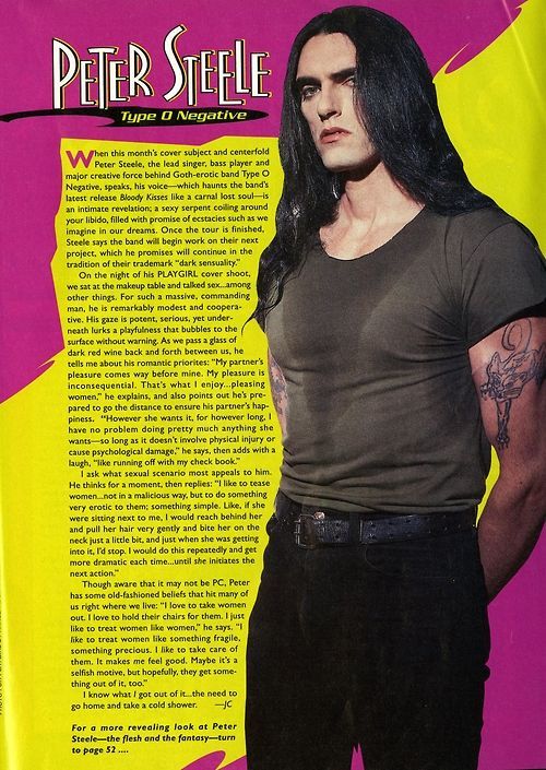 peter steele playgirl Pin on ♥steele♥