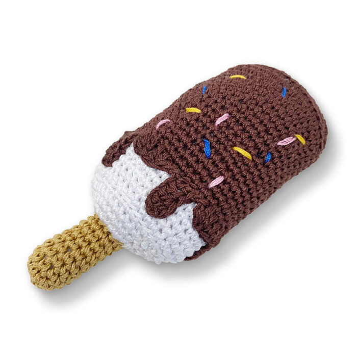 Crochet Chocolate Ice Cream Pop Toy - Image 1
