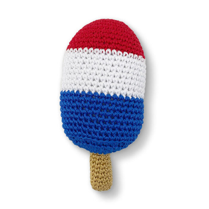 Crochet Patriotic Ice Cream Pop Toy - Image 1