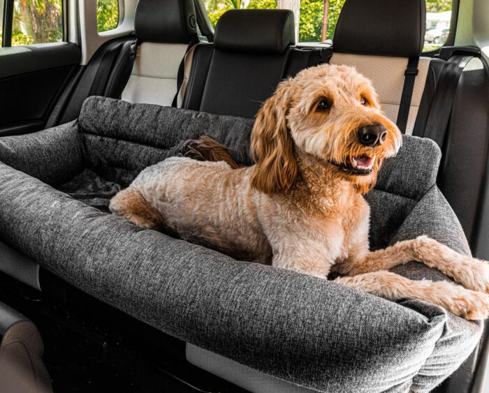 PupProtector™ Memory Foam Car Dog Bed-Double Back Seat - Image 1