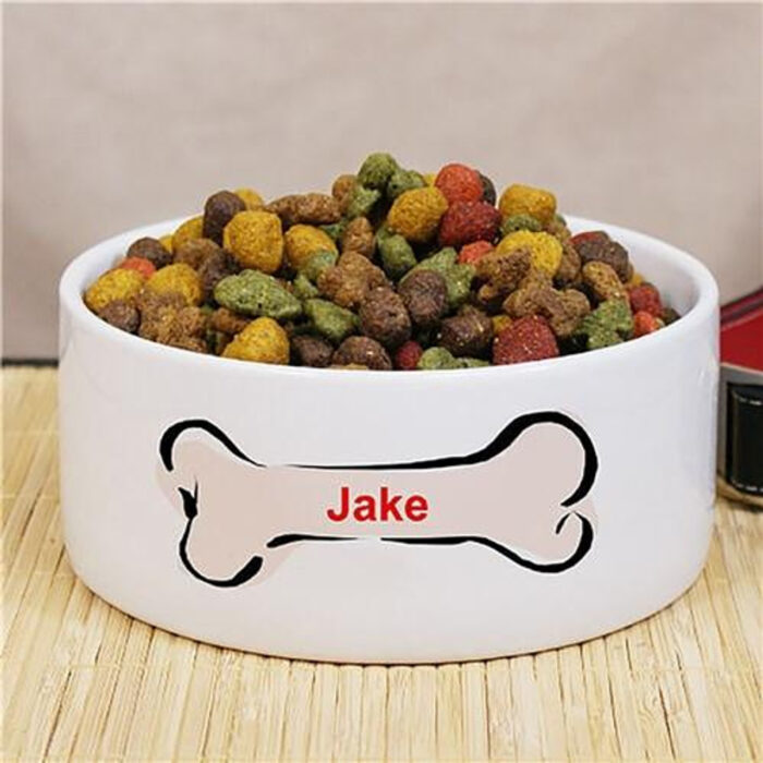 Personalized Dog Food Ceramic Bowl - Image 1